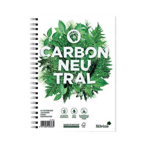 SILVINE CARBON NEUTRAL RULED NOTEBOOK A5 120 PAGES (PACK OF