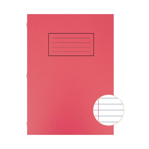 SILVINE EXERCISE BOOK A4 RULED WITH MARGIN RED (10 PACK) EX107