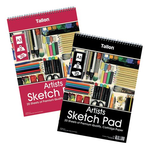 TALLON ARTIST SKETCH PAD 20 SHEET A3 (PACK OF 6) TAL05683