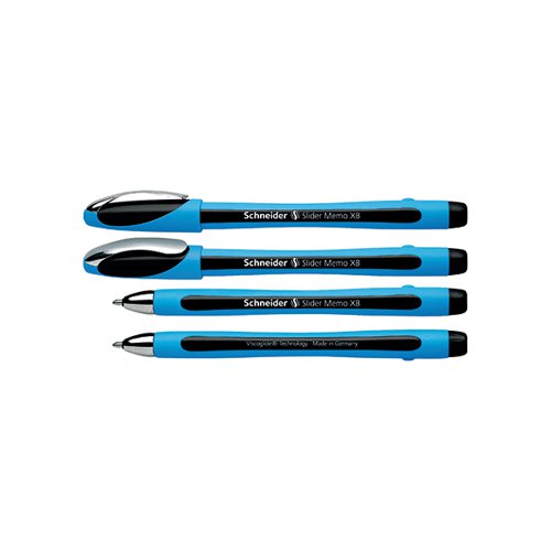 SCHNEIDER SLIDER MEMO XB BALLPOINT PEN LARGE BLACK (PACK OF