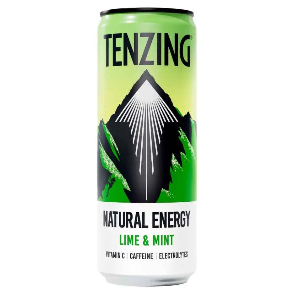 TENZING LIME & MINT NATURAL ENERGY DRINKS (250ml) x 12