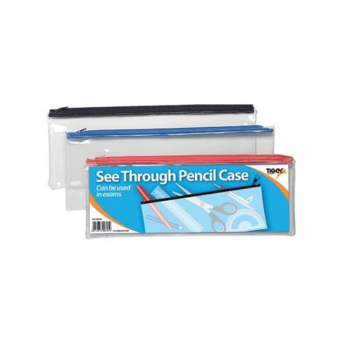 SEE THROUGH PENCIL CASE 330 X 125MM (12 PACK) 300795