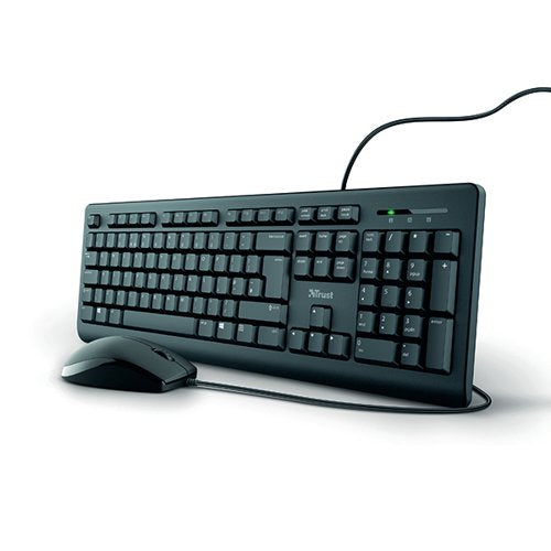 TRUST TKM-250 WIRED KEYBOARD AND MOUSE SET BLACK UK 23979