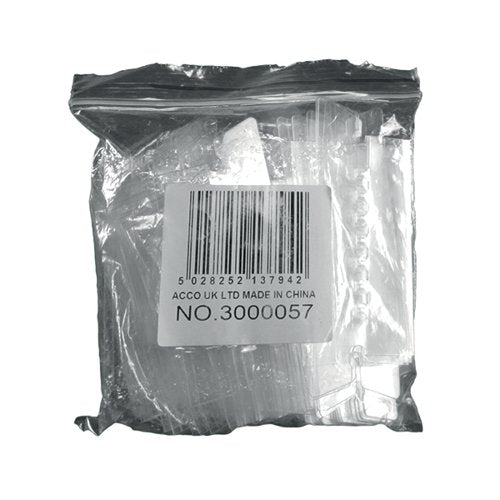 REXEL CRYSTALFILE FLEXI INDEX DIVIDER TABS CLEAR (PACK OF 50