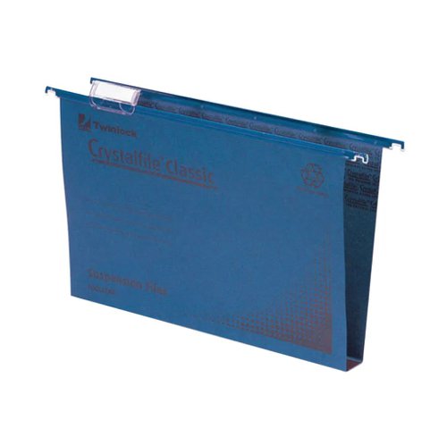 REXEL CRYSTALFILE CLASSIC SUSPENSION FILE 30MM BLUE (PACK OF