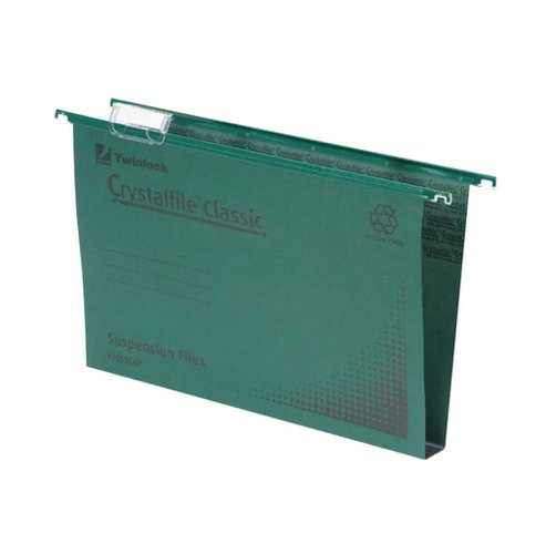 REXEL CRYSTALFILE CLASSIC SUSPENSION FILE 50MM GREEN (PACK O