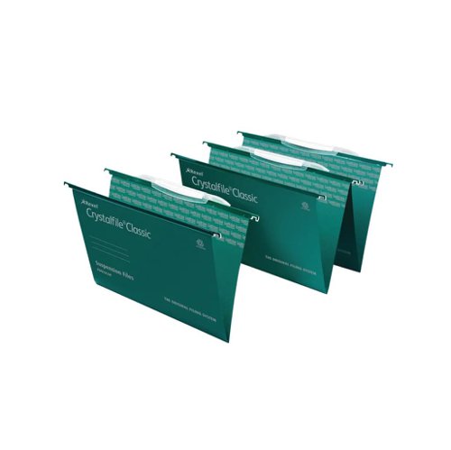 REXEL CRYSTALFILE CLASSIC SUSPENSION FILE FOOLSCAP GREEN (PA