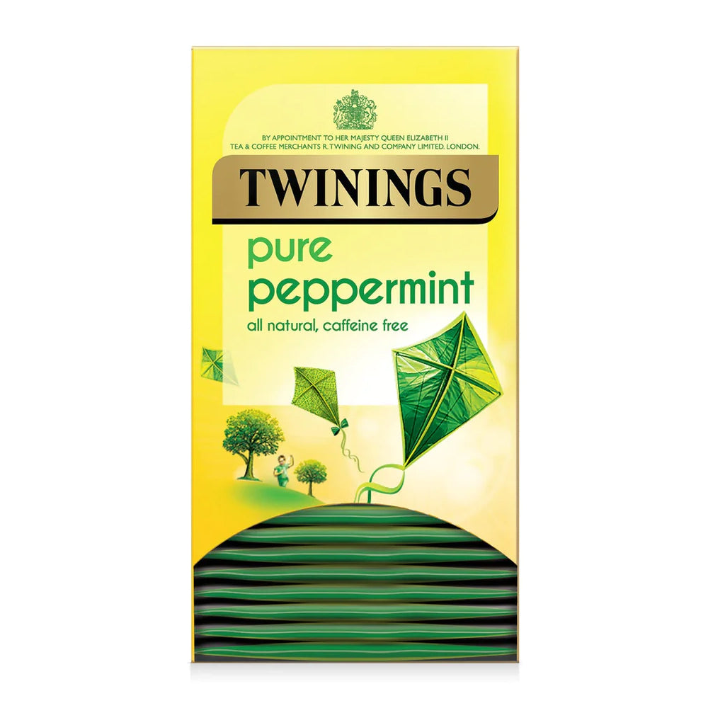 TWININGS INVIGORATING PEPPERMINT TAG & ENVELOPE TEA BAGS (20 bags)