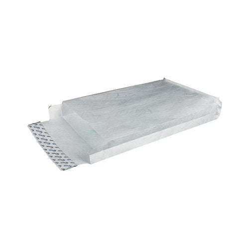 TYVEK ENVELOPE 324X229X38MM GUSSET PEEL AND SEAL WHITE (PACK