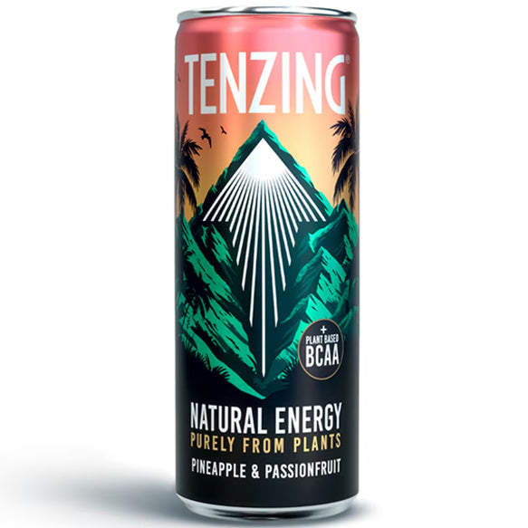 TENZING PINEAPPLE & PASSIONFRUIT NATURAL ENERGY DRINKS (250ml) x 12