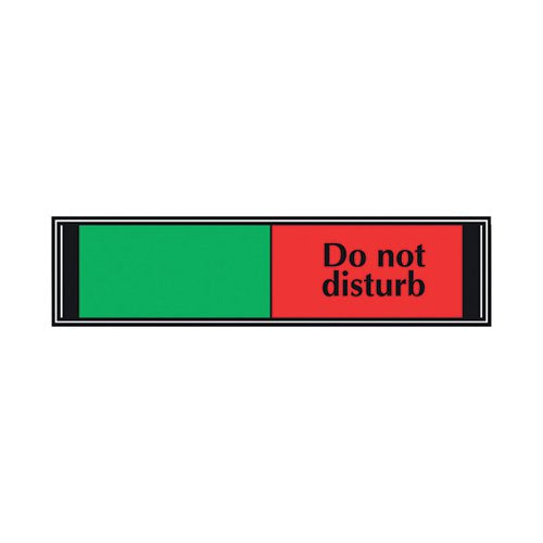 SLIDING SIGN DO NOT DISTURB 225X52MM V6DB/DD
