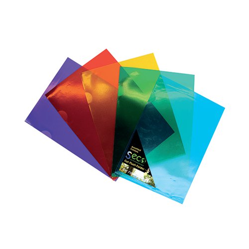 STEWART SUPERIOR SECO CUT FLUSH FOLDERS A4 ASSORTED (25 PACK