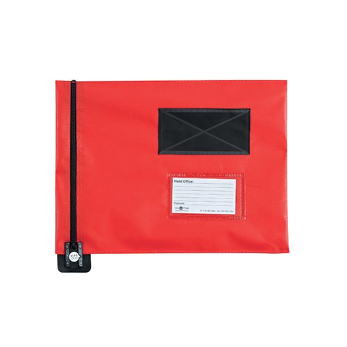 GOSECURE FLAT MAILING POUCH 286X336MM RED FP7R