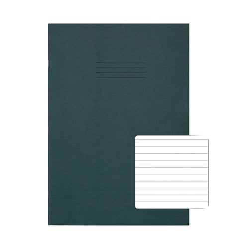 RHINO EXERCISE BOOK A4+ 8MM RULED DARK GREEN (PACK OF 50) VC