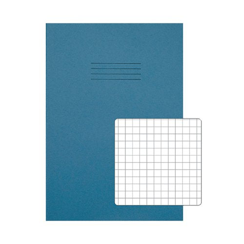 RHINO EXERCISE BOOK 7MM SQUARE 80P A4 LIGHT BLUE (PACK OF 50
