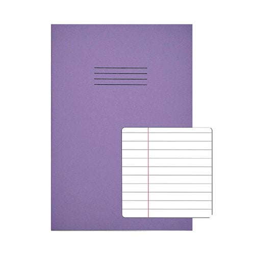 RHINO EXERCISE BOOK 8MM RULED 80 PAGES A4 PURPLE (PACK OF 50