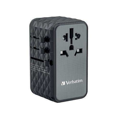 VERBATIM UTA-06 GAN III UNIVERSAL TRAVEL ADAPTER 2X USB-C PD
