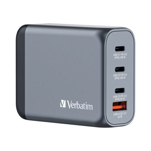 VERBATIM GNC-100 GAN 100W 4 PORT CHARGER 32202