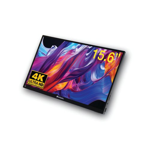 VERBATIM PORTABLE TOUCHSCREEN ULTRA HD 4K 15.6 INCH MONITOR