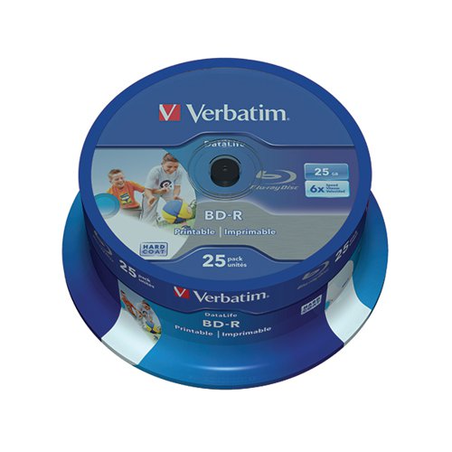 VERBATIM BLU-RAY BD-R 25 GB 6X PRINTABLE SPINDLE (25 PACK) 4