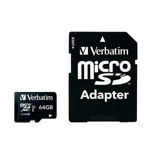 VERBATIM PRO MICRO SDXC MEMORY CARD CLASS 10 UHS-I U3 64GB 4