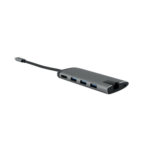 VERBATIM USB-C MULTIPORT HUB WITH USB/3 X HDMI/RJ45/SDHC/M-S