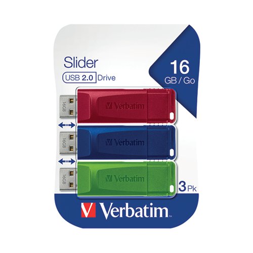 VERBATIM STORE N GO USB 2.0 16GB (3 PACK) 49326