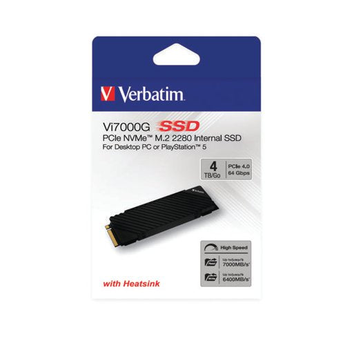VERBATIM VI7000G M.2 PCIE NVME SOLID STATE DRIVE 4TB 49369