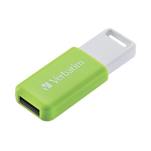 VERBATIM DATABAR USB DRIVE USB 2.0 32GB GREEN 49454
