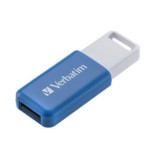 VERBATIM DATABAR USB DRIVE USB 2.0 64GB BLUE 49455