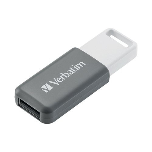 VERBATIM DATABAR USB DRIVE USB 2.0 128GB GREY 49456