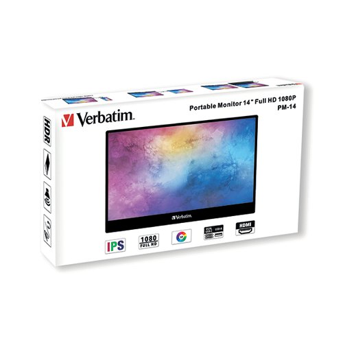 VERBATIM PM-14 PORTABLE MONITOR 14 INCH FULL HD 1080P 49590
