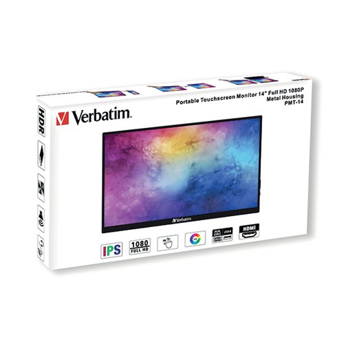 VERBATIM PMT-14 PORTABLE TOUCHSCREEN MONITOR 14 INCH FHD 108