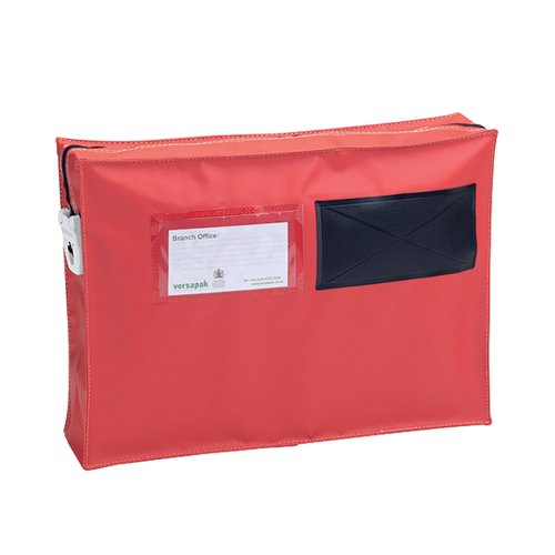 VERSAPAK MAIL POUCH WITH GUSSETT 355X250X75MM SMALL RED ZG1T