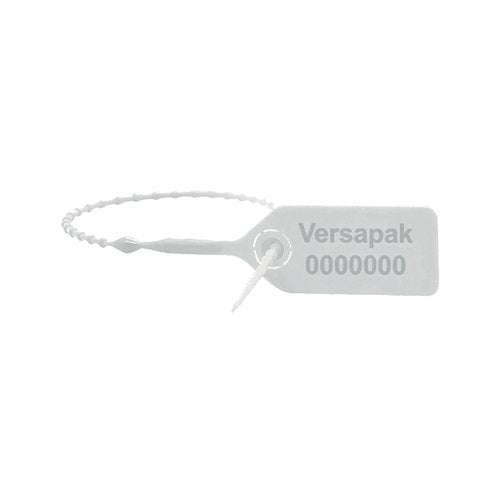 VERSAPAK VERSALITE PLASTIC SECURITY SEAL WHITE (PACK OF 1000