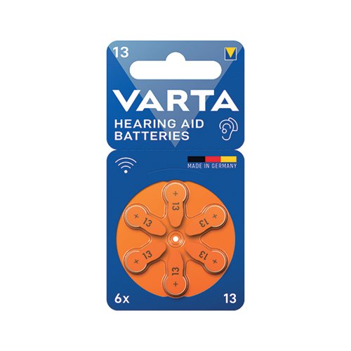 VARTA HEARING AID BATTERIES 13 (PACK OF 6) 24606101416