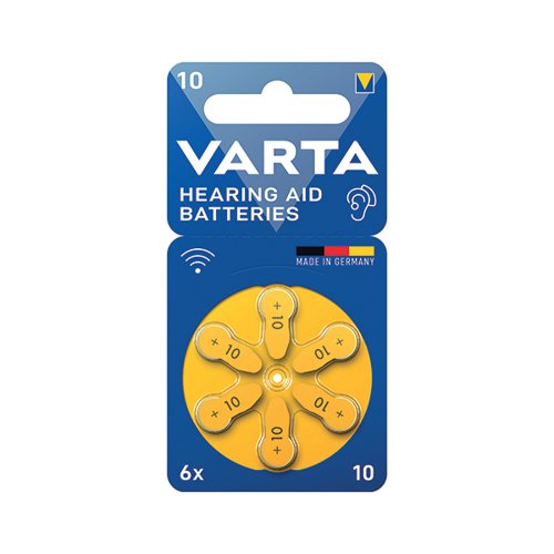 VARTA HEARING AID BATTERIES 10 (PACK OF 6) 24610101416