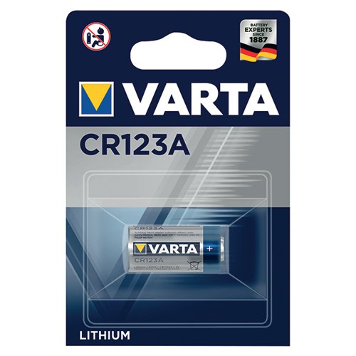 VARTA CR123A PROFESSIONAL LITHIUM PRIMARY BATTERY 6205301401
