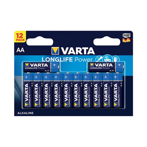 VARTA AA LONG LIFE BATTERY ALKALINE (PACK OF 12) 4906121482