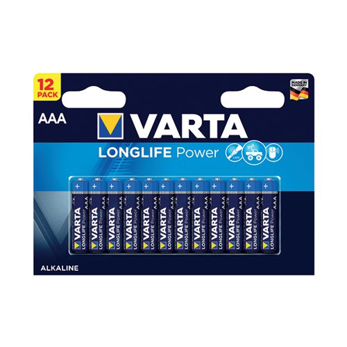 VARTA AAA HIGH ENERGY BATTERY ALKALINE (PACK OF 12) 49031214