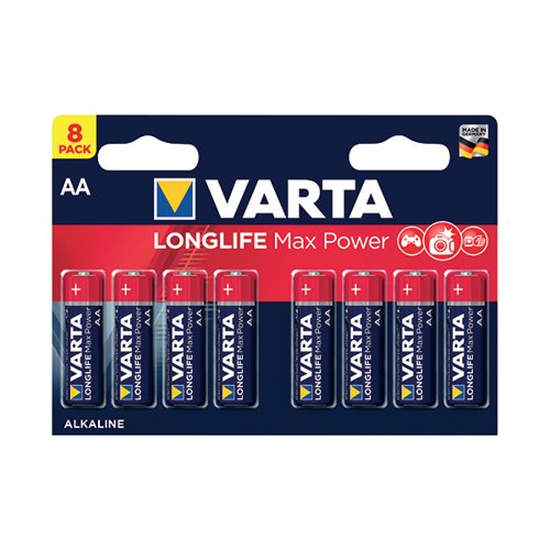 VARTA LONGLIFE MAX POWER AA BATTERY (PACK OF 8) 04706101418