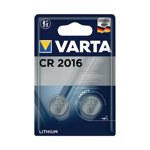 VARTA CR2016 LITHIUM COIN CELL BATTERY (PACK OF 2) 060161014