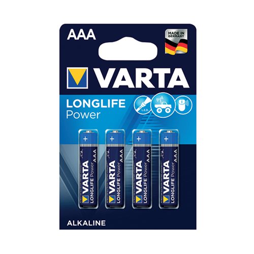 VARTA AAA HIGH ENERGY BATTERY ALKALINE (PACK OF 4) 490362041