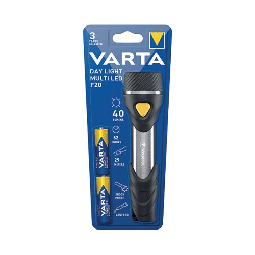 VARTA DAY LIGHT MULTI LED F20 TORCH WITH 9 LEDS 62 HOURS RUN