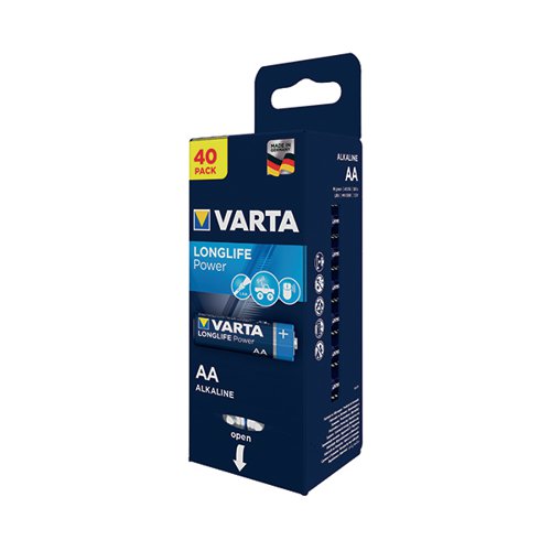 VARTA LONGLIFE POWER AA BATTERY (PACK OF 40) 04906121194