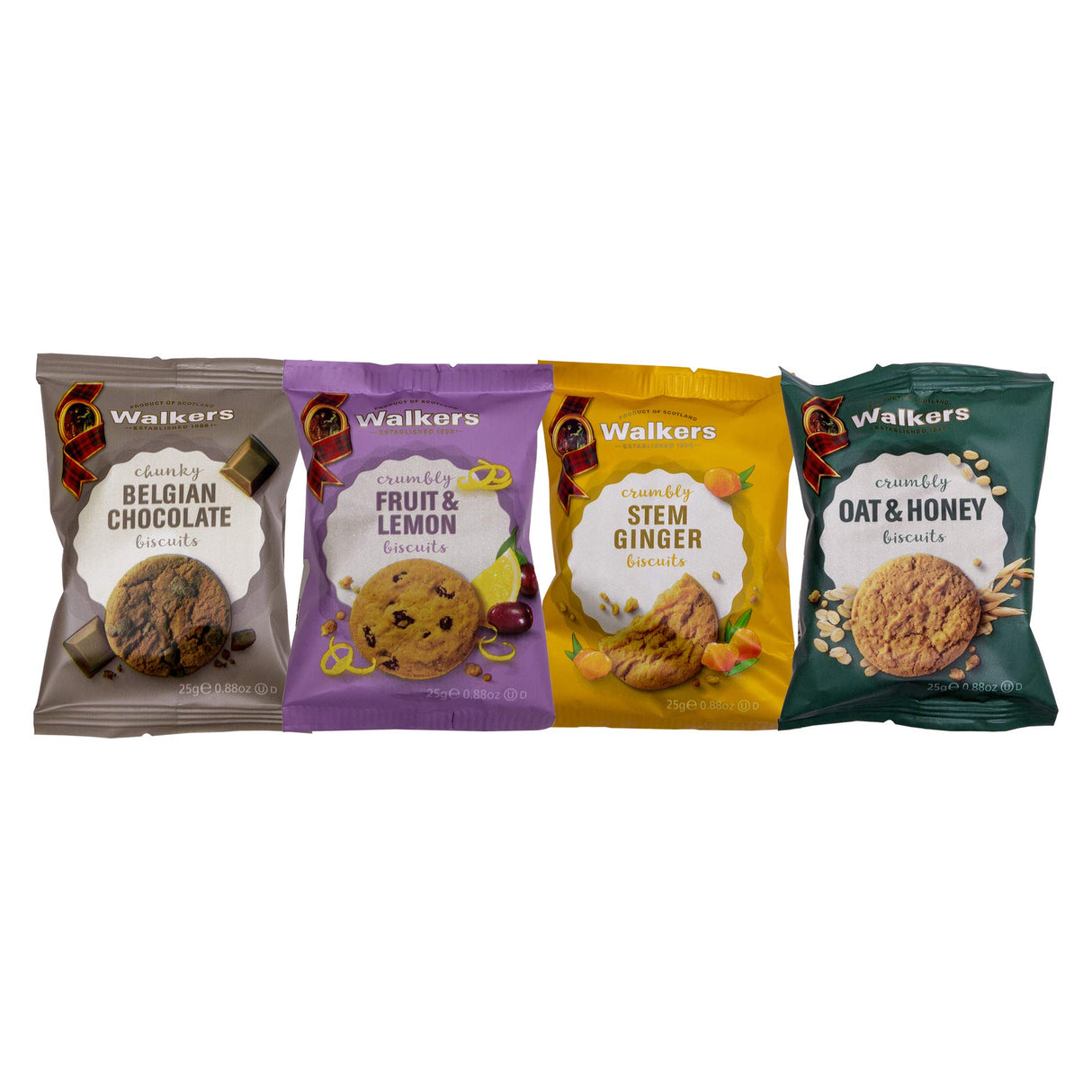 NEW WALKERS MINI PACK ASSORTED BISCUITS (2 pack) x 100