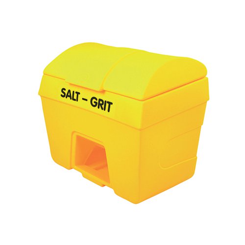 WINTER SALT AND GRIT BIN WITH HOPPER FEED 400 LITRE YELLOW 3