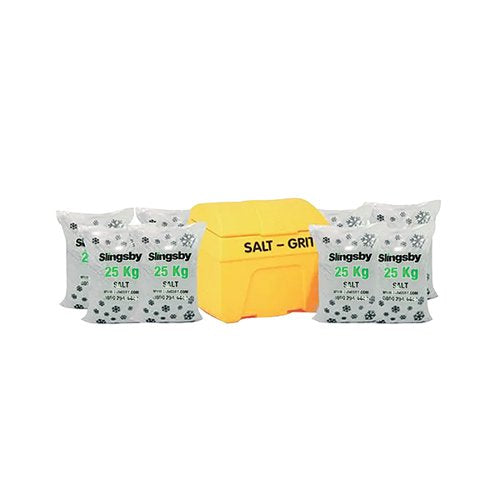 FD WINTER SALT/GRIT BIN BASIC KIT 200 LITRE WITH 8X25KG SALT