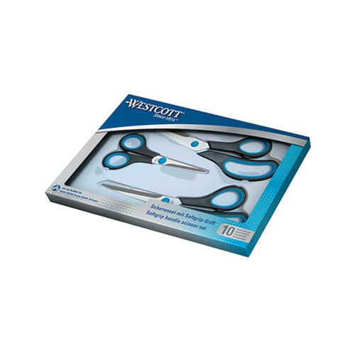 WESTCOTT EASY GRIP SCISSOR SET 130/200/255MM (PACK OF 3) N-9