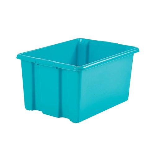 STACK AND STORE 52 LITRES LARGE TEAL STORAGE BOX S01L809